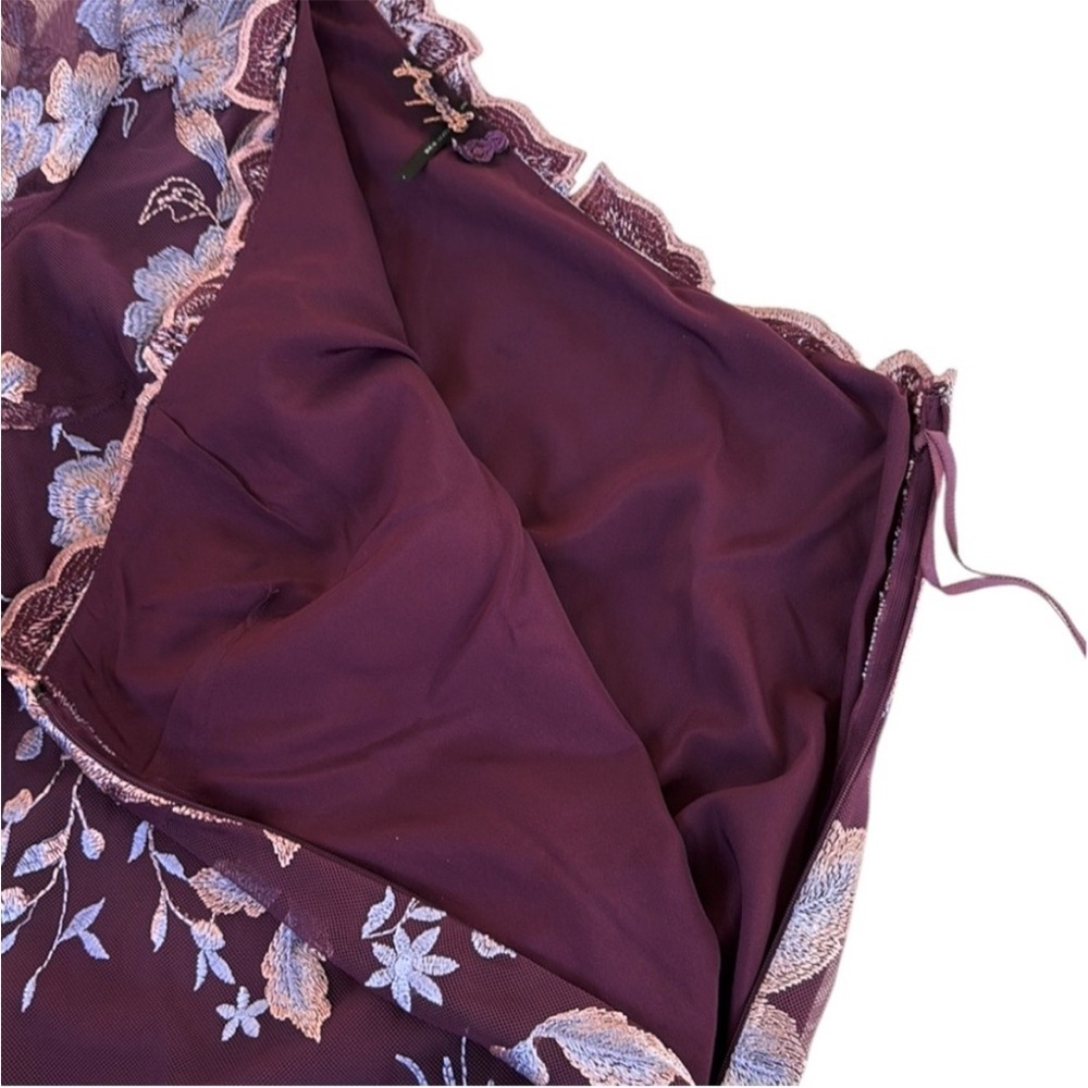 EUC Free People Floral Embroidered Dress Purple Size 4 - Picture 11 of 11